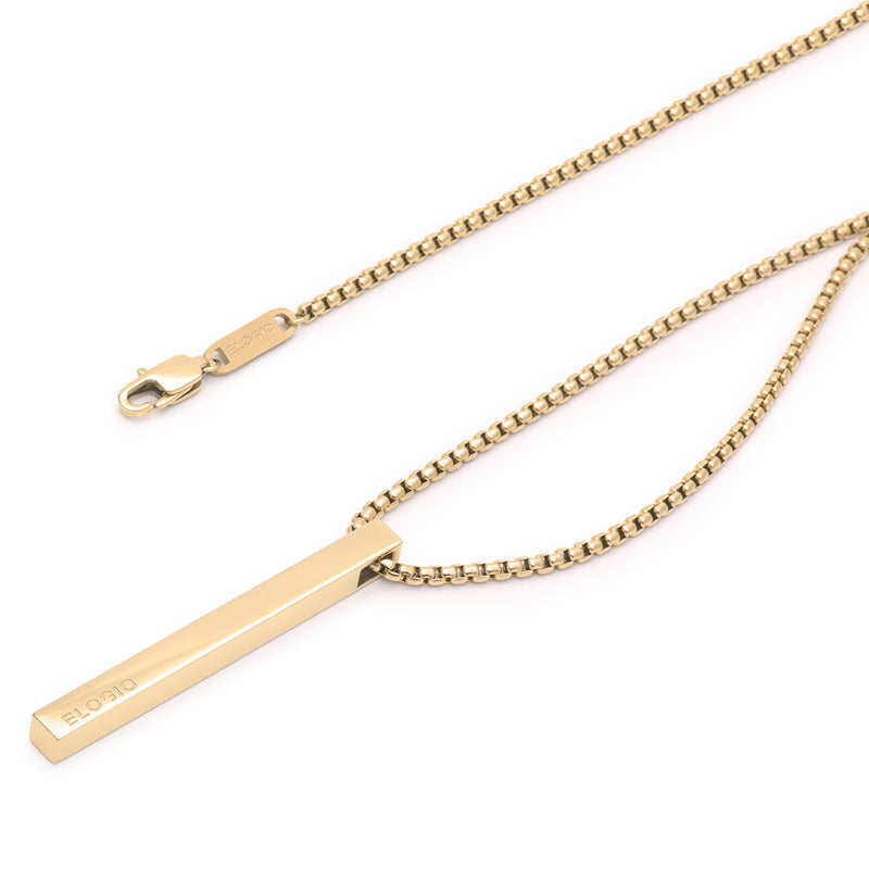 Men's Necklaces - The Bar - Gold 55cm 65cm 75cm 85cm