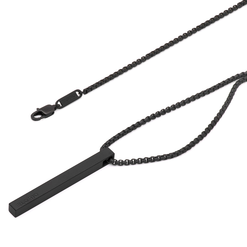 Men's Necklaces - The Bar - Matte Black 55cm 65cm 75cm 85cm