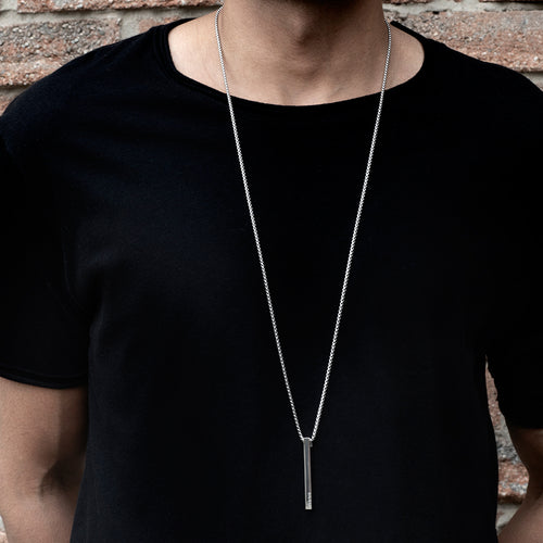 Men's Necklaces - The Bar - Silver 55cm 65cm 75cm 85cm Preview