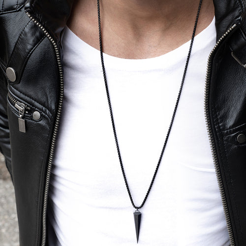 Men's Necklaces - The Polygon - Matte Black 55cm 65cm 75cm Preview