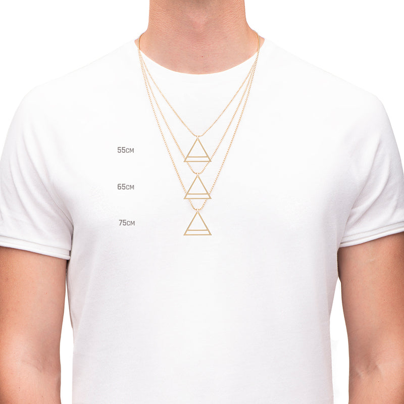 Men's Necklaces - The Trinity - Gold 55cm 65cm 75cm Preview