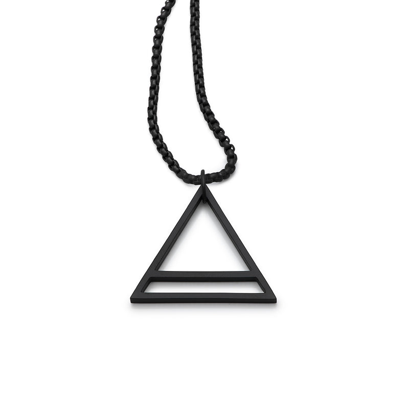 Men's Necklaces - The Trinity - Matte Black 55cm 65cm 75cm