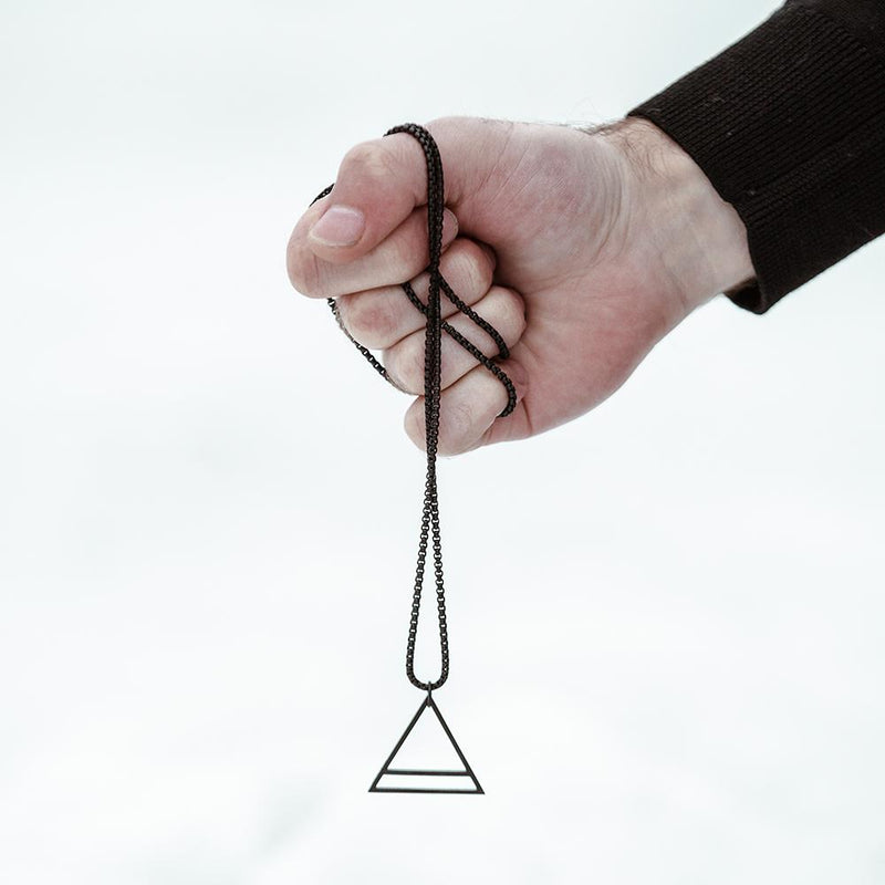 Men's Necklaces - The Trinity - Matte Black 55cm 65cm 75cm